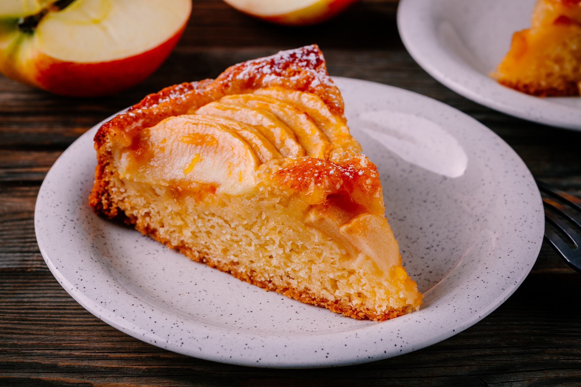 Traditional homemade apple cake