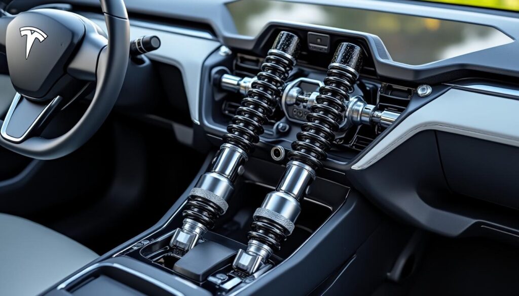 découvrez les innovations technologiques du double volant amortisseur conçu spécialement pour la tesla model y, améliorant la stabilité, le confort et la performance de conduite.
