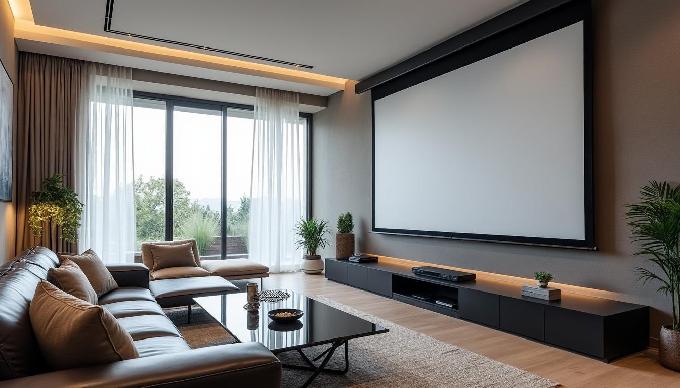découvrez le top 5 des écrans de projection pour home cinéma afin de vivre une expérience immersive incomparable chez vous. qualité d'image et confort garantis !