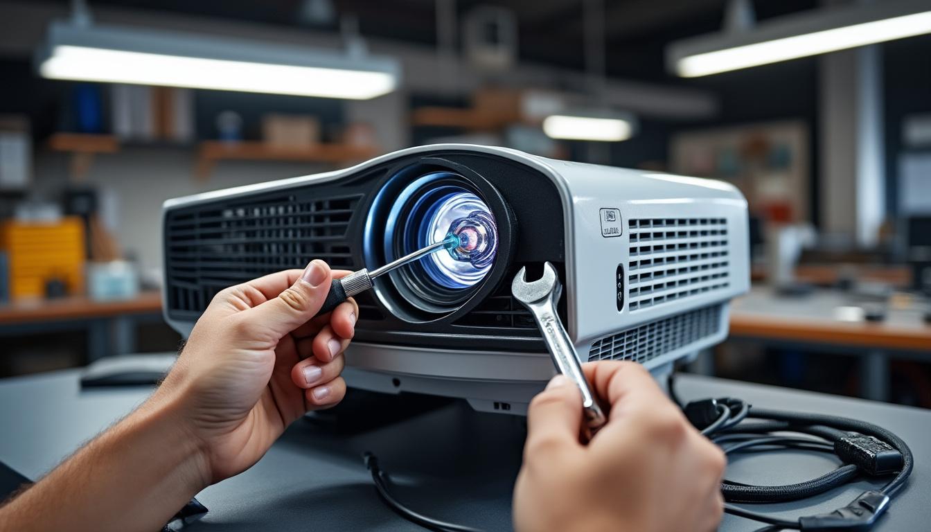 découvrez les outils essentiels pour remplacer facilement la lampe de votre vidéoprojecteur et assurer un fonctionnement optimal de votre équipement.