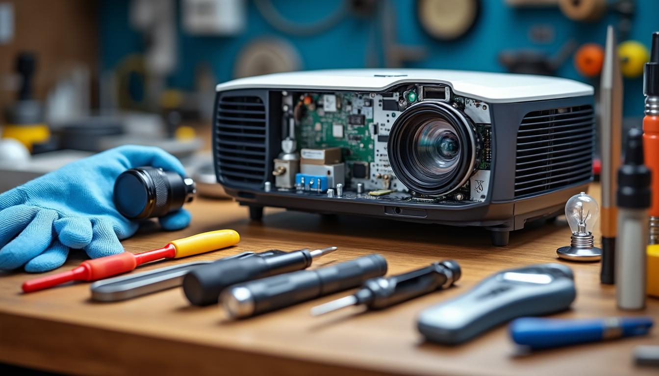 découvrez les outils essentiels pour remplacer facilement la lampe de votre vidéoprojecteur et assurer une installation rapide et sécurisée.