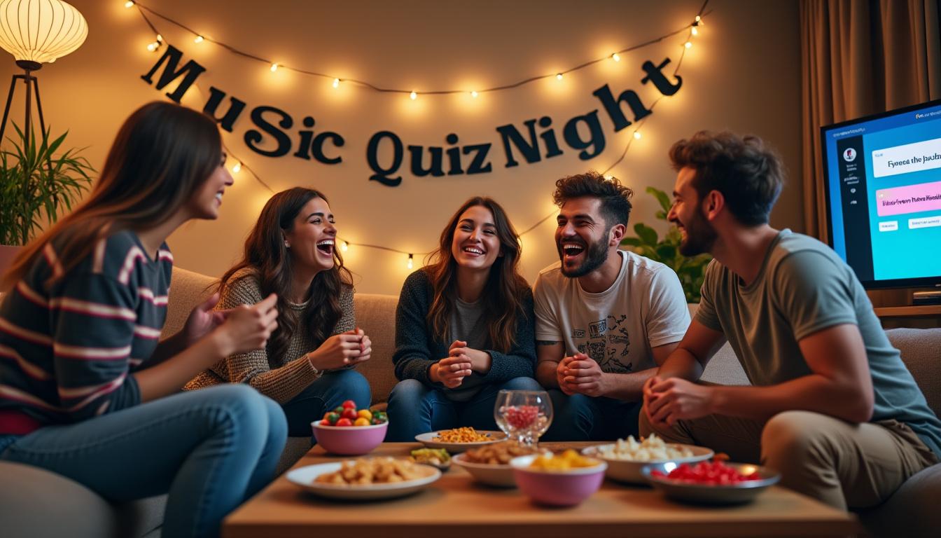 organisez un blind test musical festif et amusant qui fera danser et sourire tous vos invités pour une soirée inoubliable.