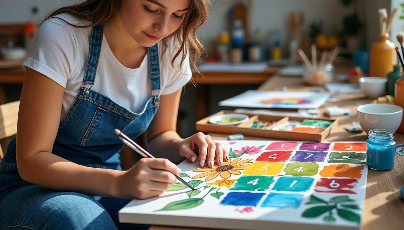 découvrez la peinture par numéro, une activité ludique qui libère votre créativité et vous plonge dans un univers coloré et apaisant.