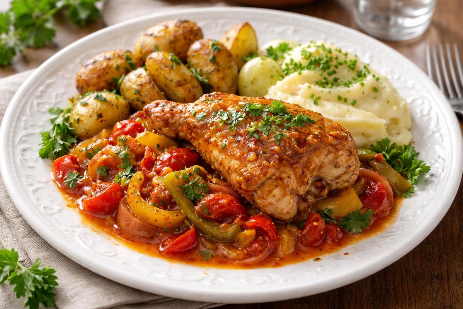 découvrez comment choisir l'accompagnement parfait de pommes de terre pour sublimer votre poulet basquaise et régaler vos papilles.