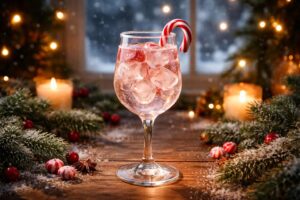découvrez le cocktail bonbon candy cane spritzer, une boisson festive et rafraîchissante qui apporte une touche de magie sucrée à vos soirées d'hiver. parfait pour célébrer avec style et douceur.