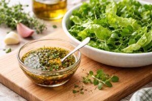 découvrez comment préparer une vinaigrette délicieuse qui sublime votre salade sans l'alourdir, pour un repas frais et savoureux à chaque fois.