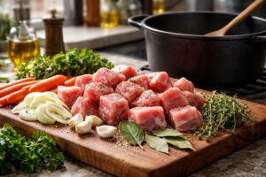 découvrez comment préparer un sauté de porc en ragoût savoureux et digne des plus grands chefs, grâce à notre recette facile et détaillée.